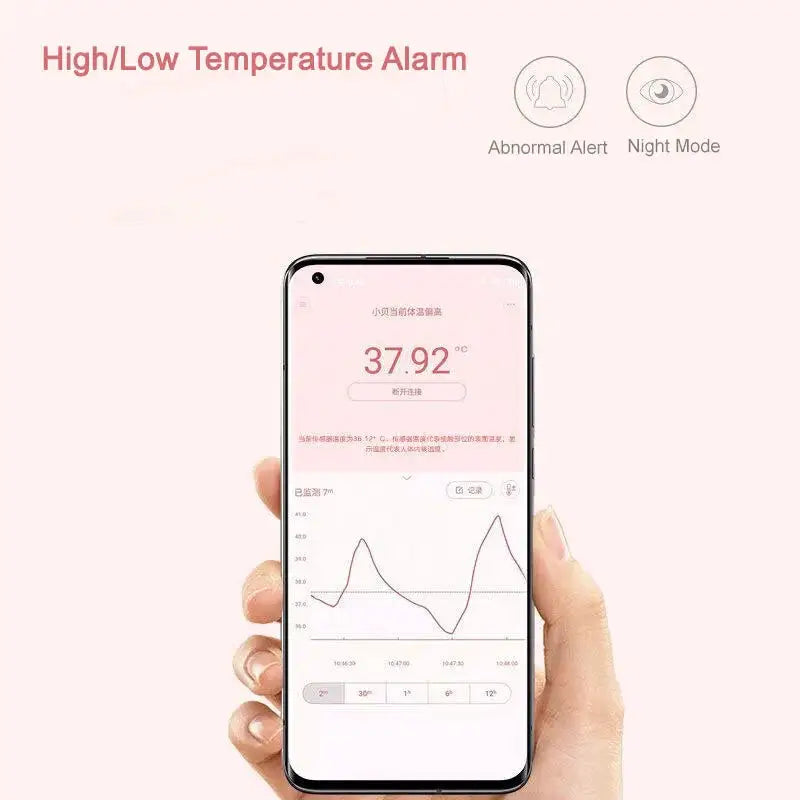 Miaomiaoce Baby Smart Thermometer Pro Digital Accrate Measurement APP Constant Monitor Rechargeable High Temprature Alarm