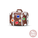 Sterling Silver Colorful Travel Luggage