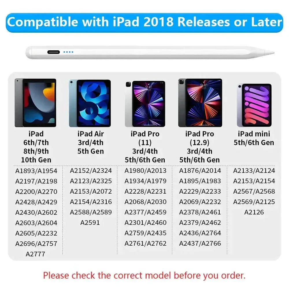 Apple Pencil for iPad Advanced Stylus with Palm Rejection