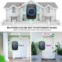 EU Plug Wireless Doorbell 300M Range Waterproof 433MHz