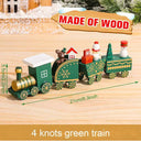 Charming Wooden And Plastic Christmas Train Ornament