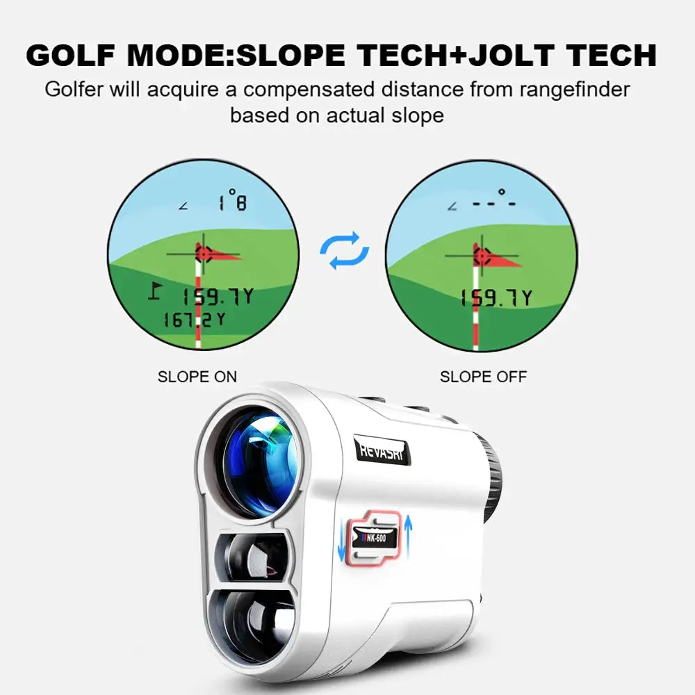 REVASRI Golf Laser Rangefinder 600M Telescope with Flag-Lock Slope Distance Meter or 1000M Camouflage Hunting Monocular