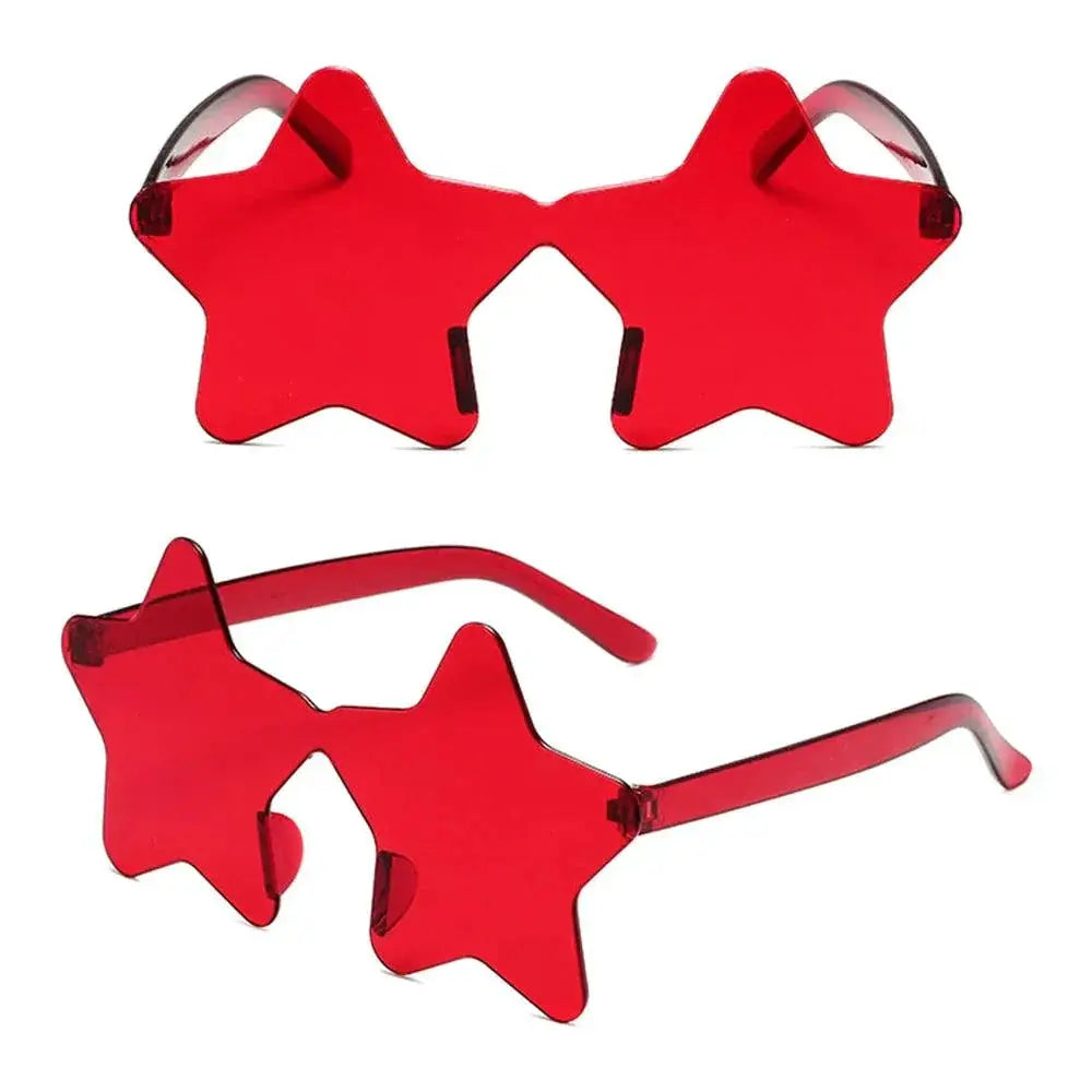 Frameless Star Shaped Sunglasses for Cosplay and Fashion