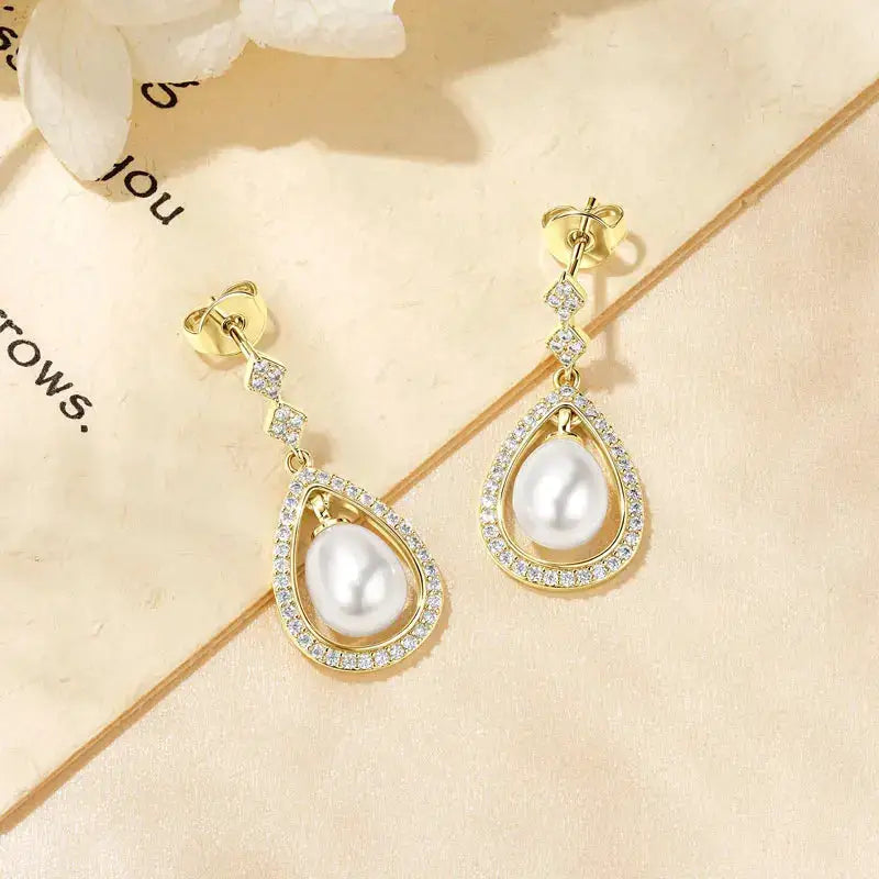 Gold Filled Pearl Earrings — product image 6
