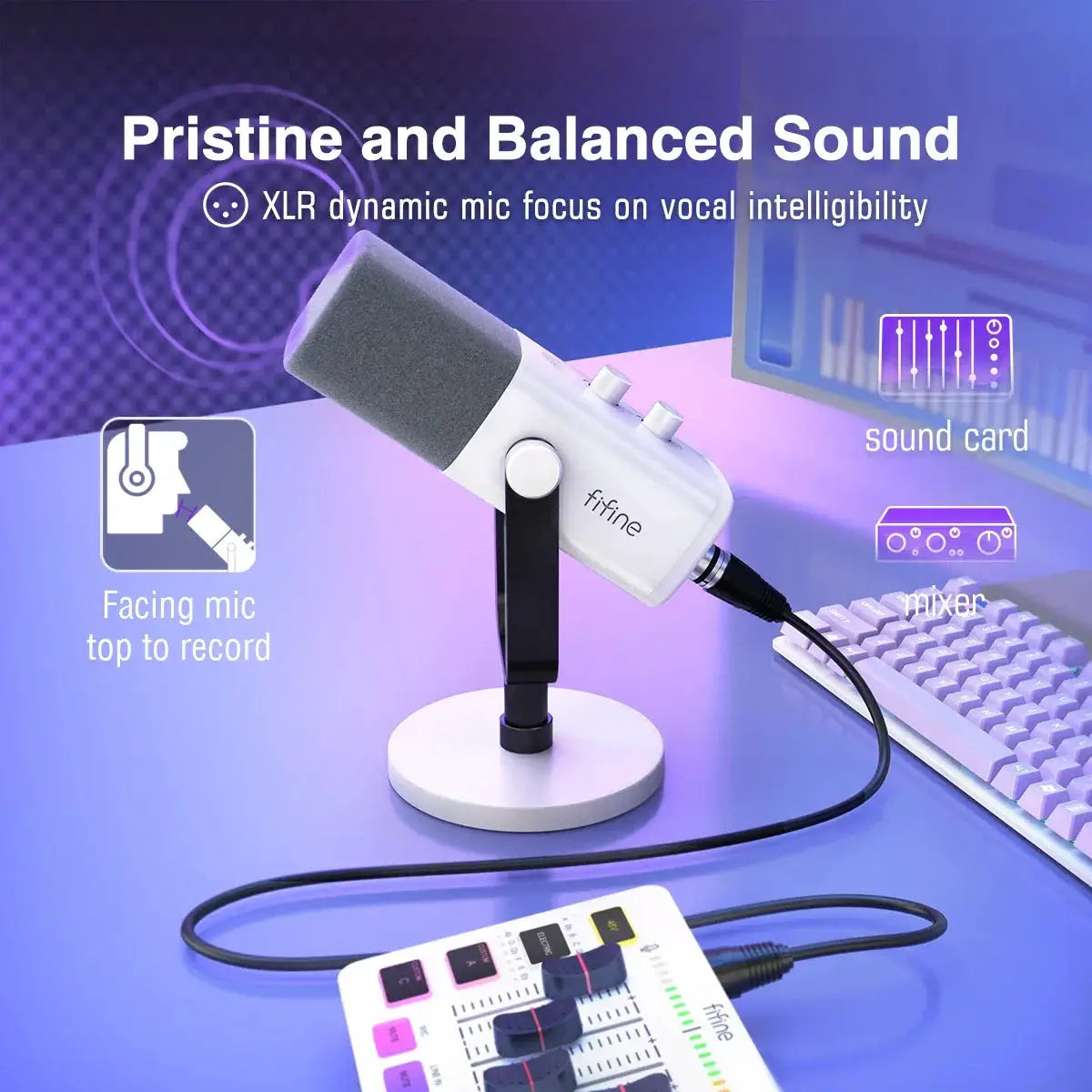 AM8W XLR USB Dynamic Microphone For PS4 And PS5 Streaming