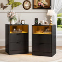 Wooden LED Side Table