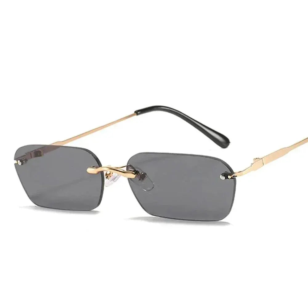 Unisex Rimless Rectangle Sunglasses UV400 Protection - OurLum.com