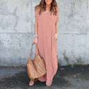 Loose Pocket Split Maxi Dress