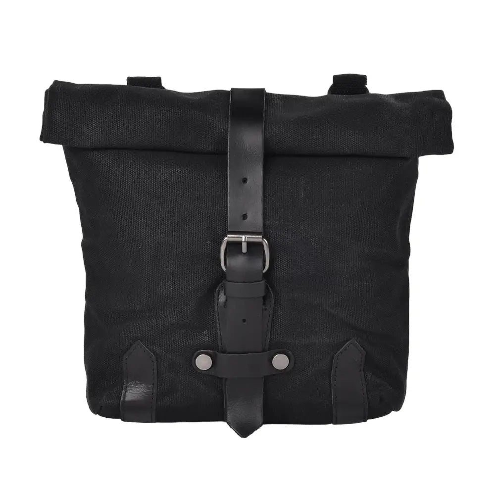 Satchel Vintage Motorcycle Side Bag Waterproof Oil Wax Canvas Hanging Bag for Small E-bike Hanging Toolkit