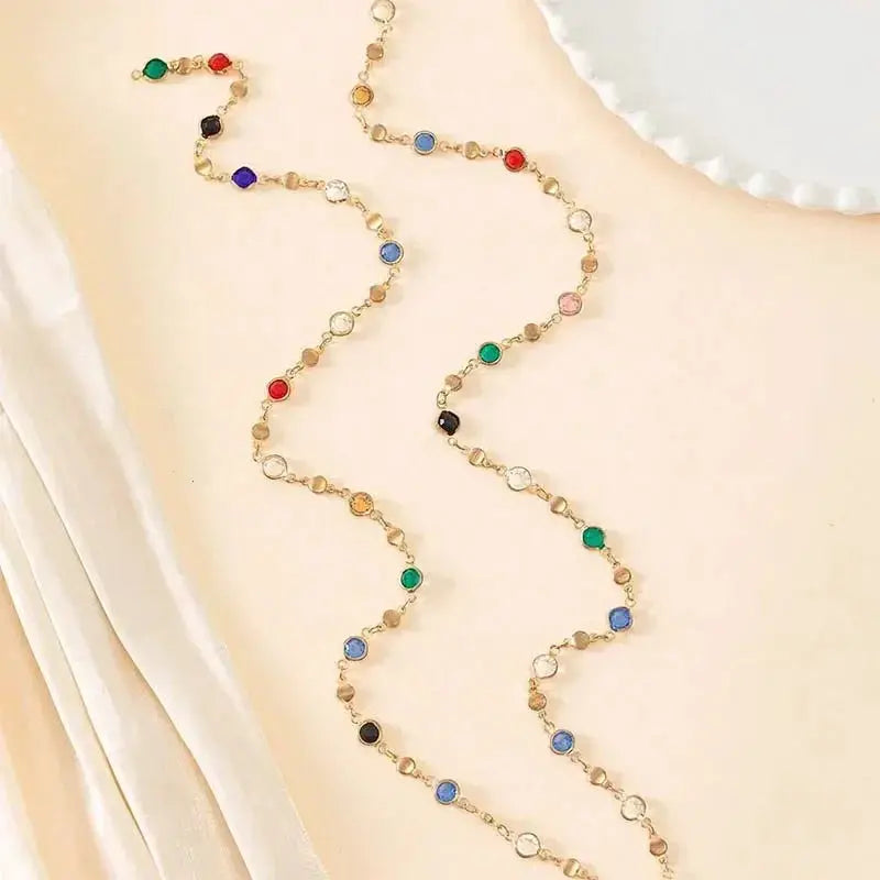 New Luxury Colourful Crystal Zircon Necklace For Women