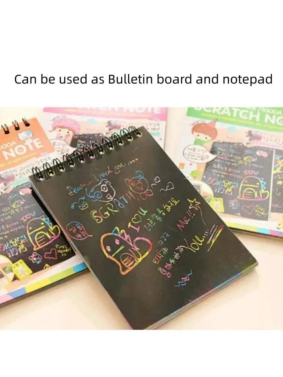 Rainbow Colorful Scratch Art Kit Notepads 1Pc Gift