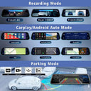 UHD Dash Cam Mirror for Safer Driving With CarPlay