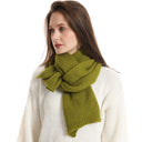 Women's Solid Color Wool Knitted Warm Thickened Scarf Gaiter