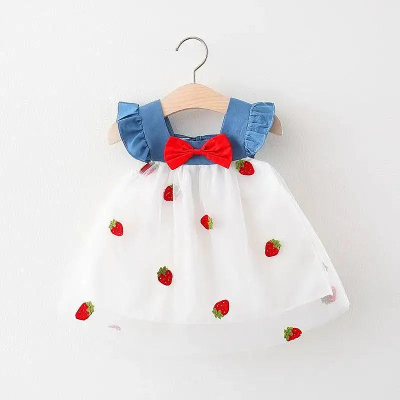 Strawberry Bliss Princess Dress for Cute Baby Girls