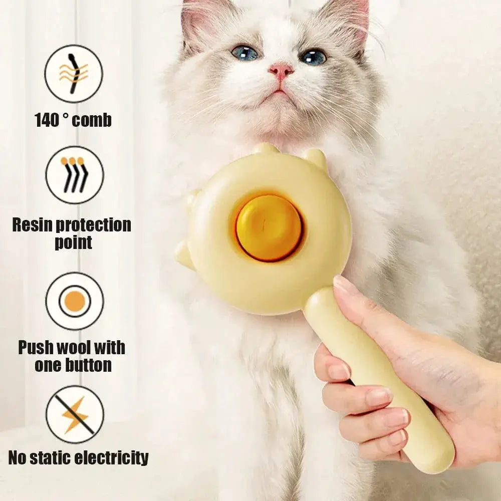 TOUA Cat Massage Comb and Hair Removal Brush Set Grooming
