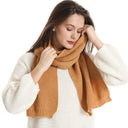 Women's Solid Color Wool Knitted Warm Thickened Scarf Gaiter