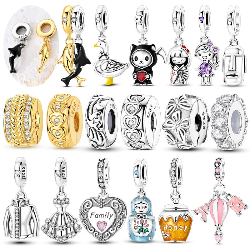 Sterling Silver Charm Bead Pendant