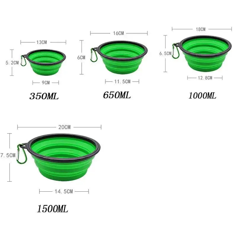 Portable Silicone Dog Bowl Soft Easy Clean Travel Feeder