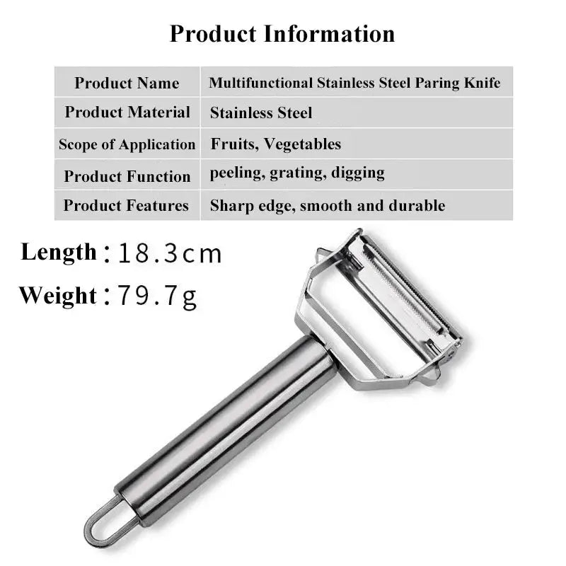 Stainless Steel Kitchen Peeler Grater Julienne Slicer For Fruits Vegetables - product image 5