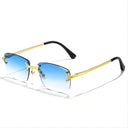 Stylish UV400 Rimless Square Sunglasses for Men and Women