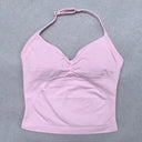 Women Yoga Set Backless Halter High Waist Seamless