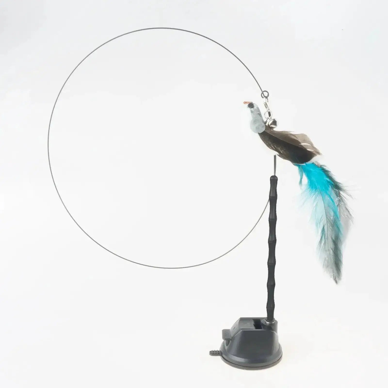 Handfree Cat Wand With Bell and Feather Toy for Cats