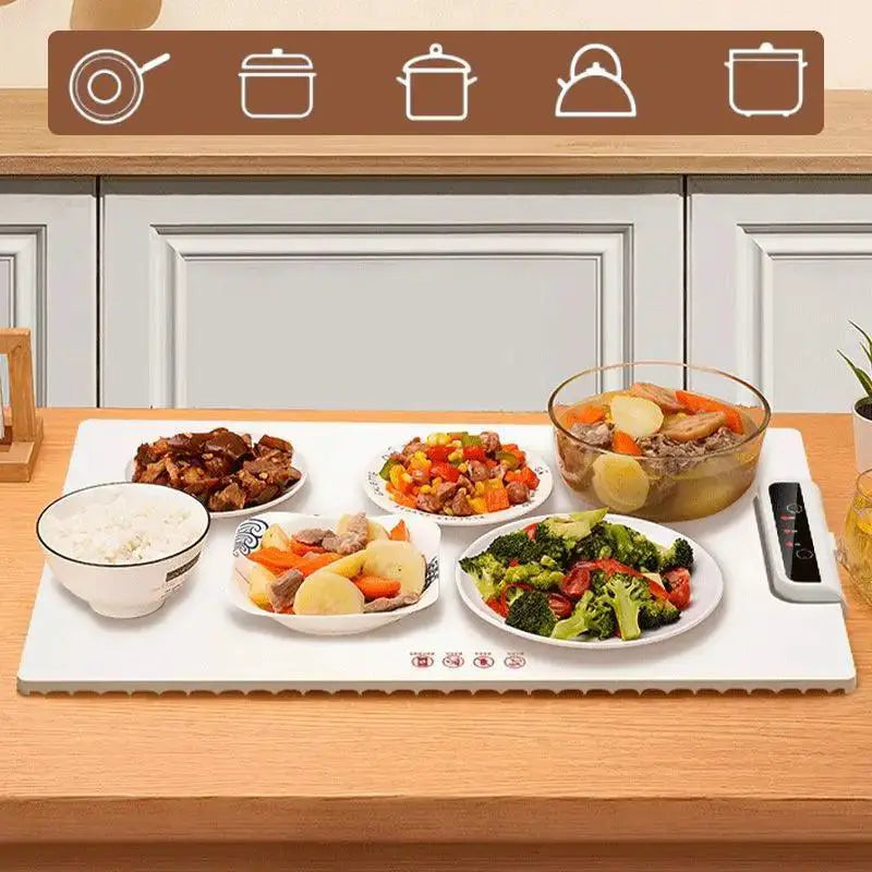 Foldable Electric Warming Tray Fast Heating Space Saver