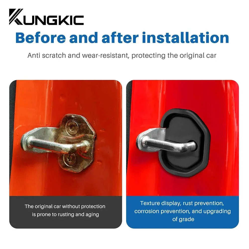 2 Piece Car Damping Silicone Door Lock Buckle Set For Fiat - OurLum.com