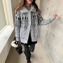 Fair Isle High Neck Cardigan
