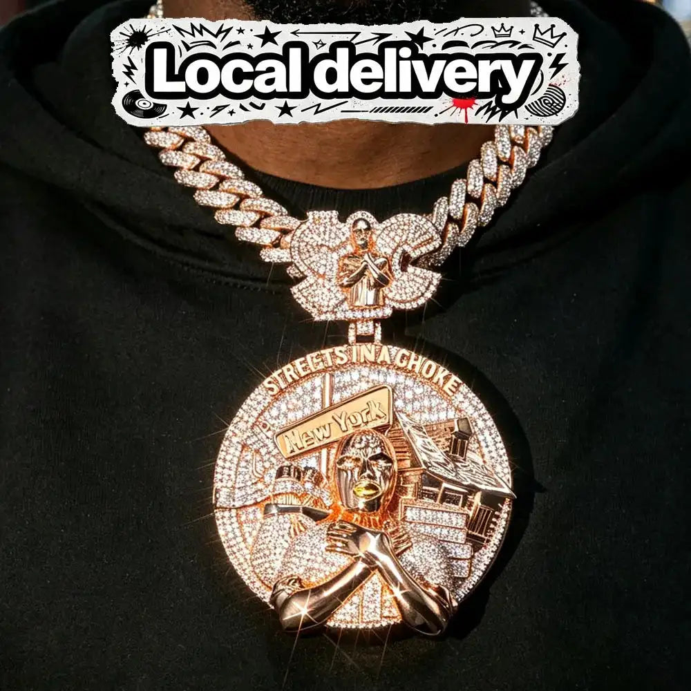 Gold Plated Iced CZ Hip Hop Pendant — product image 7