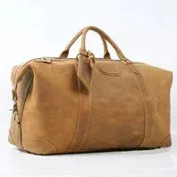 Crazy Horse Leather Duffle Bag for Men Vintage Travel Tote