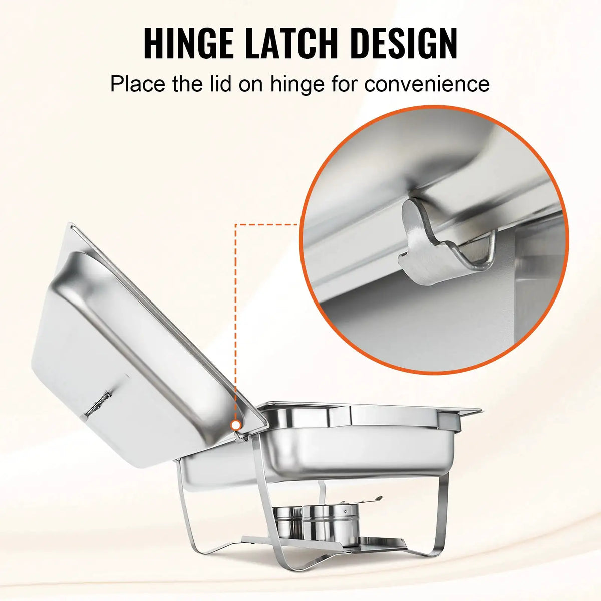 SucceBuy Rectangle Chafing Dish Packs W/ Full Size Pans Buffet — product view 4