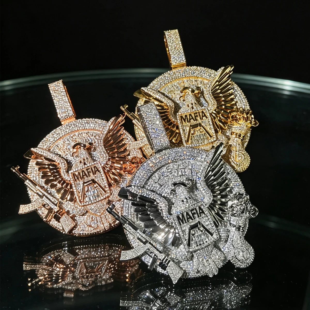 Iced Out Mafia Eagle Pendant
