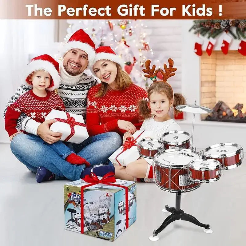 Kids Drum Set Musical Toy Kit For Toddlers Jazz Fun