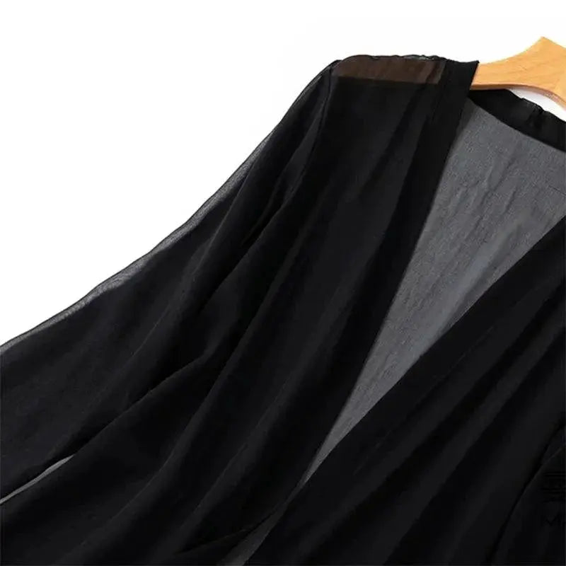 Women 100 Percent Natural Silk Long Top Kimono Cardigan