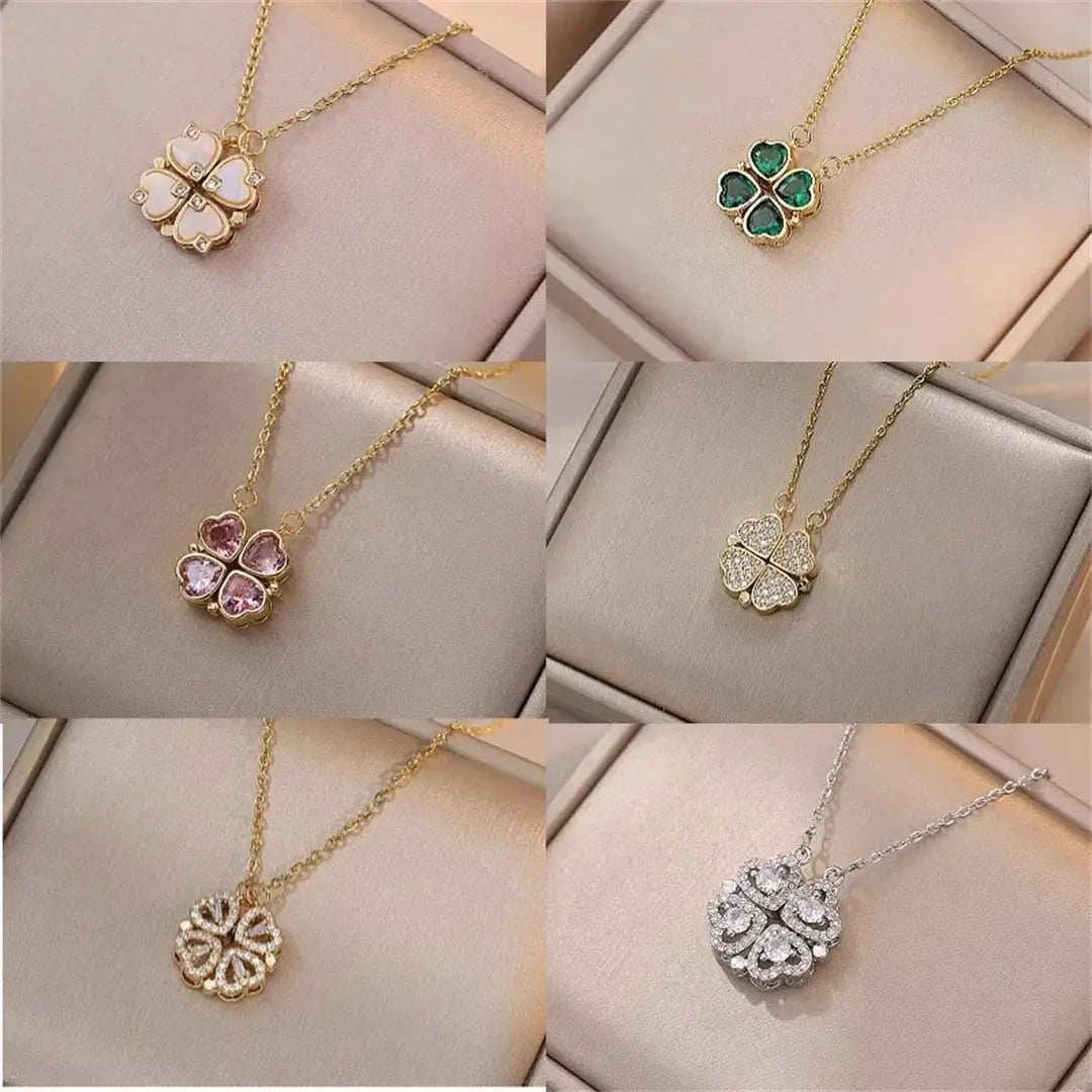 Fashion Retro Four Leaf Clover Necklace Gift For Women - OurLum.com