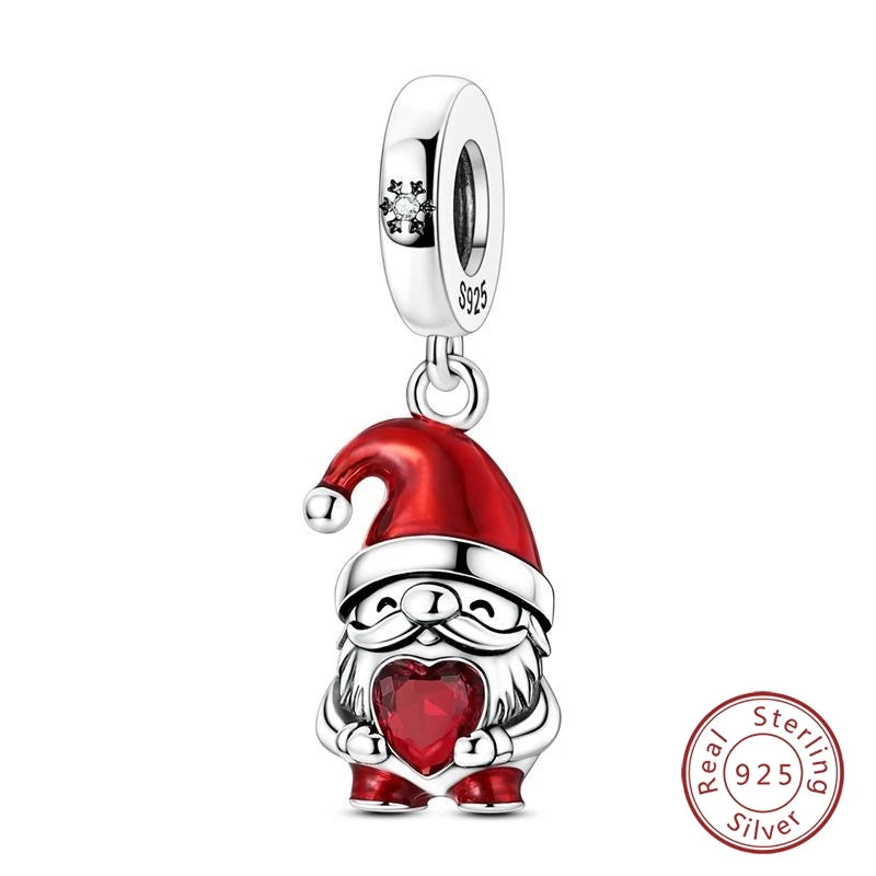 Sterling Silver Christmas Charm Santa