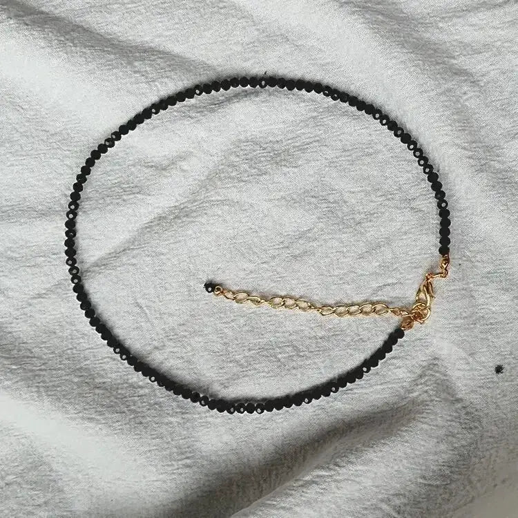 Black Beads Short Necklace For Women Fashion Brand Choker