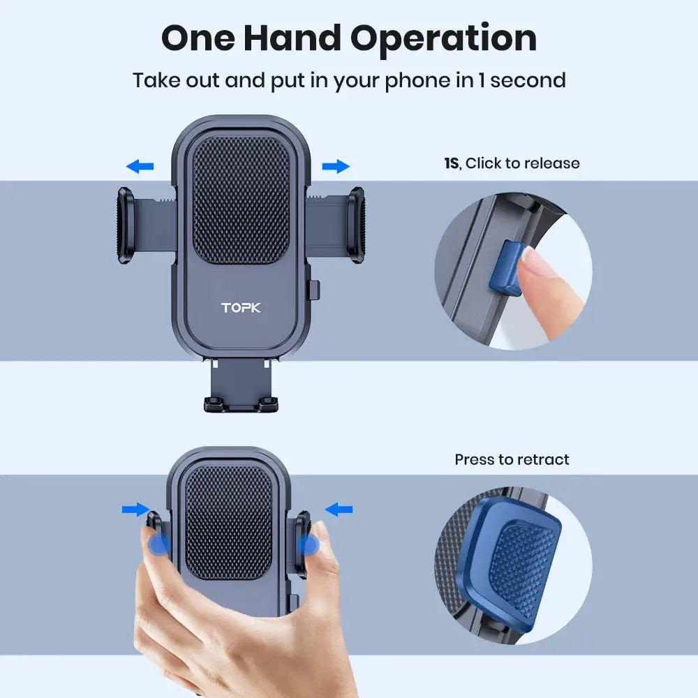TOPK Universal Car Phone Holder Gravity Car Holder For Phone In Car Air Vent Clip Mount Smartphone Holder