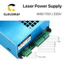 Cloudray 40W CO2 Laser Power Supply M40 115V 230V Compatible