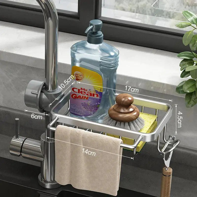 Aluminum Sink Caddy Space Saving Kitchen And Bath Organizer