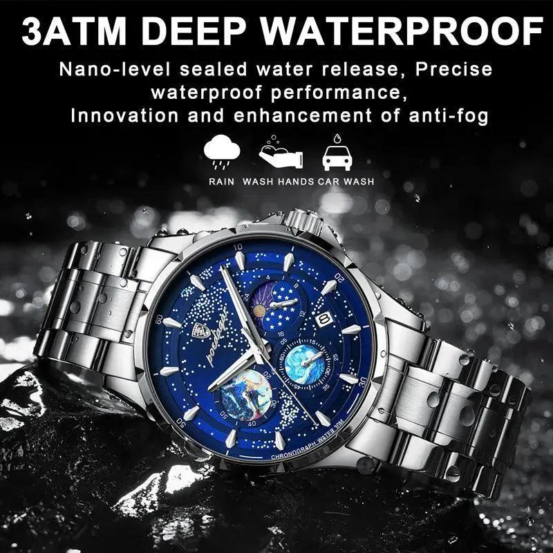 Starry Sky Chronograph Watch Waterproof Luminous Timepiece - OurLum.com