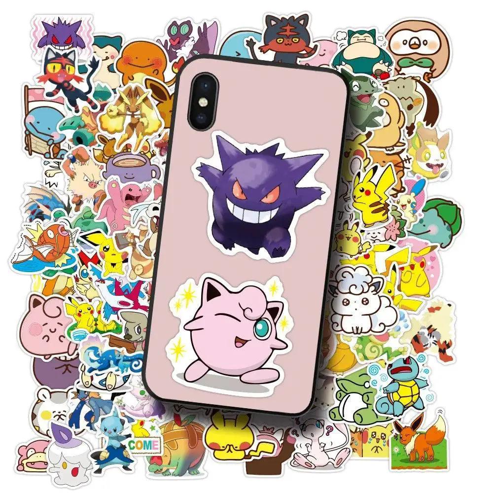 Pokemon Pikachu Stickers Variety Pack Waterproof PVC Kids