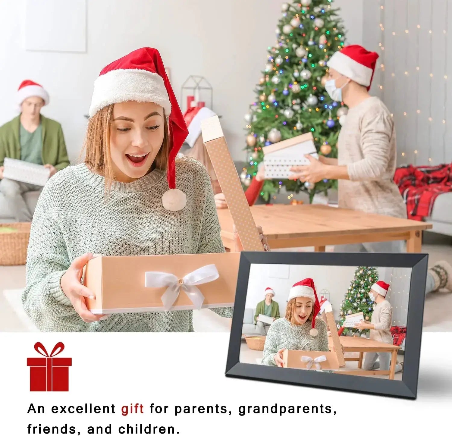 WiFi Frameo 10.1 Inch Digital Photo Frame Smart Frame