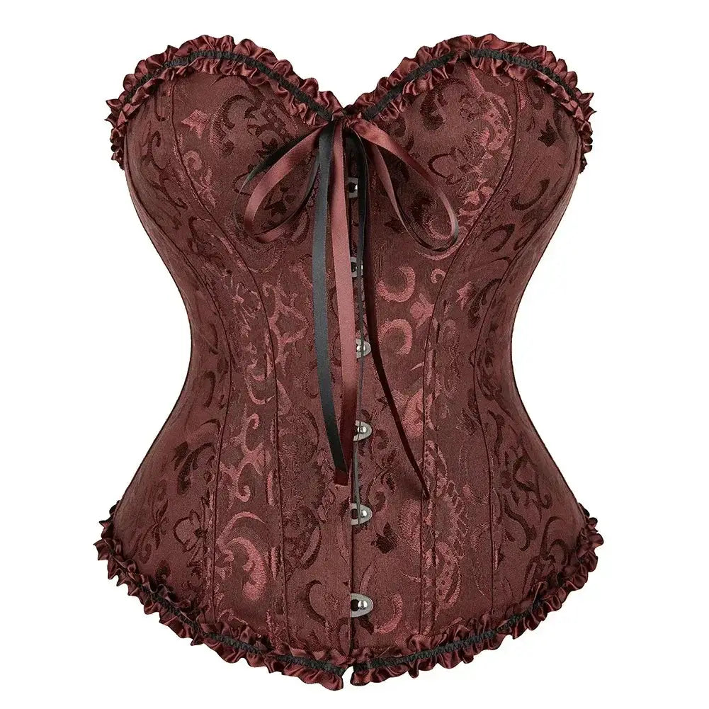 Victorian Lace Up Corset Bustier For Women Shapewear