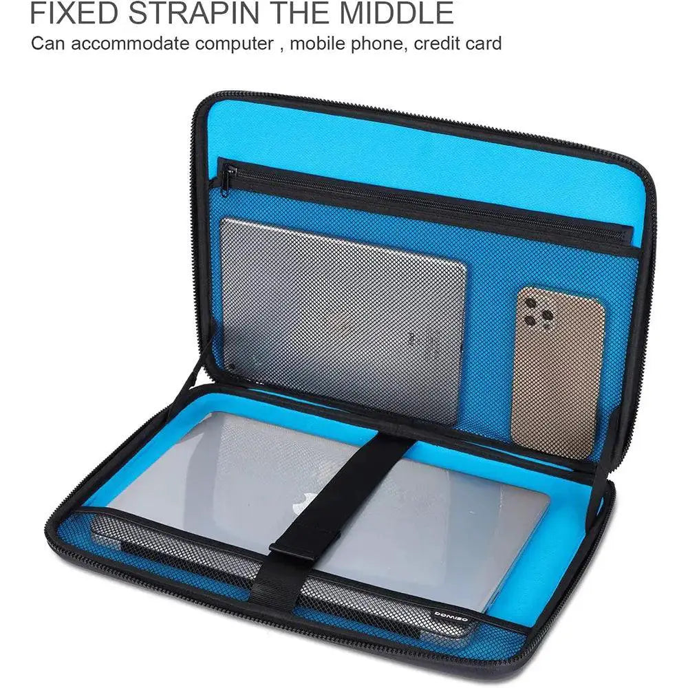 Shockproof Waterproof Laptop Sleeve With PU Leather Design