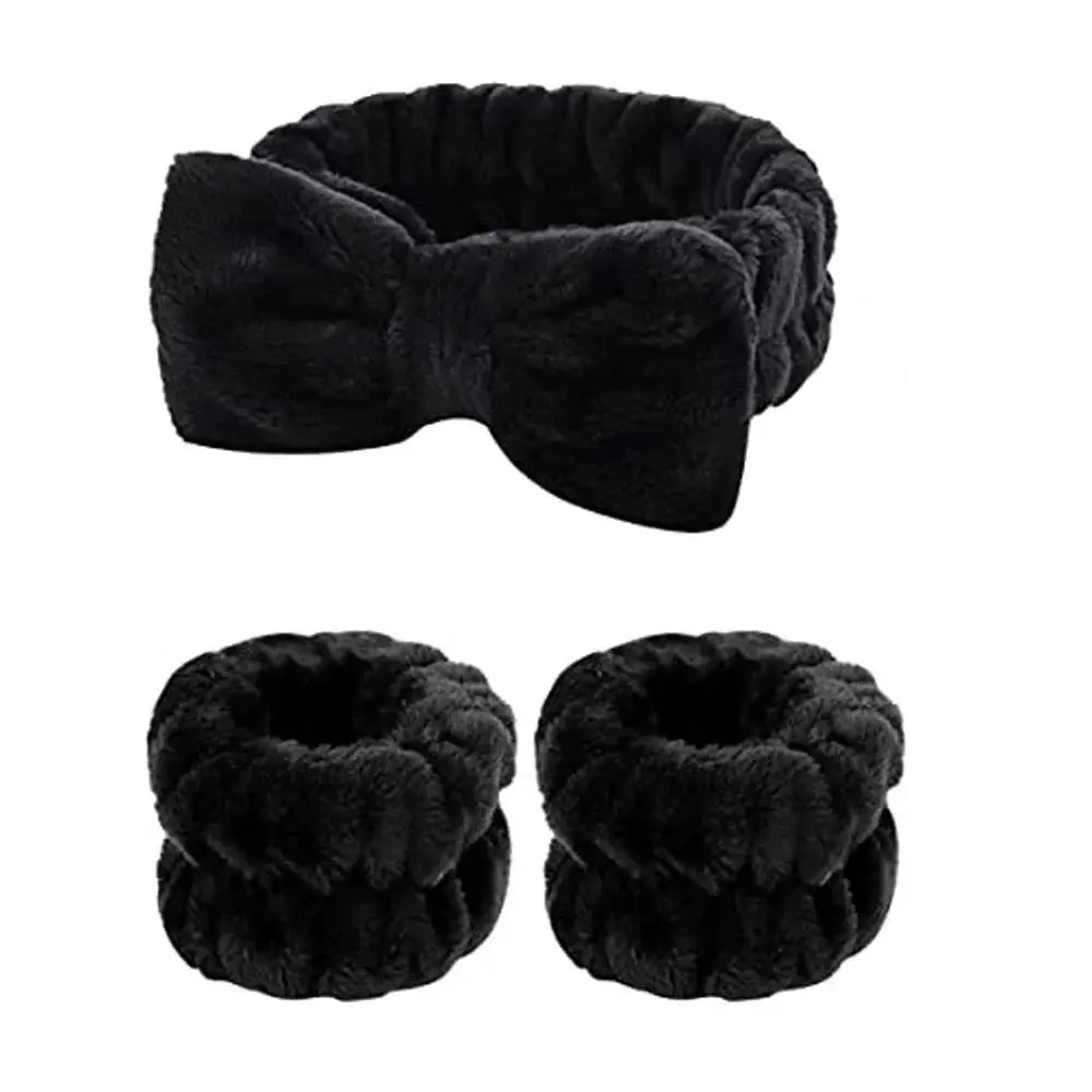 Plush Wristband Hair Tie Makeup Mask Moisture Proof Sleeve