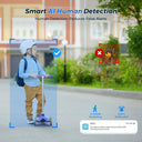 Smart Outdoor Security Camera With AI Dual Lens