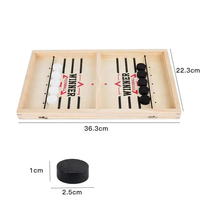 Foosball Chess Catapult Sling Puck Toy for Kids Fun