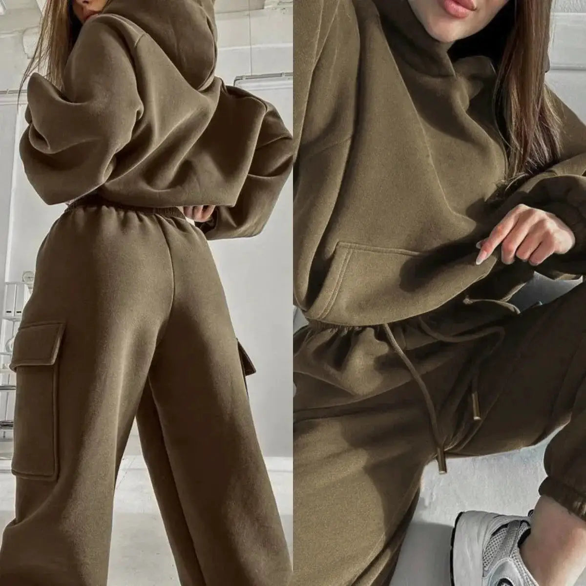 Women Two Piece Hoodie And Sweatpants Set Casual Wear